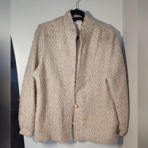 Harlow Cream Teddy Jacket Mohair And Lambswool Blend Size 40/US12 #730